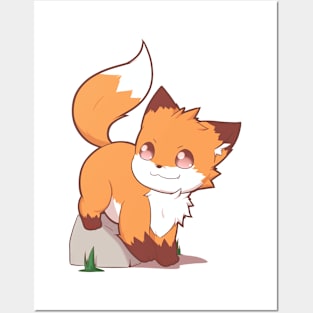 Cute chibi fox Posters and Art